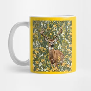 Nebraskan White Tailed Deer Surrounded By Goldenrod 2 Mug